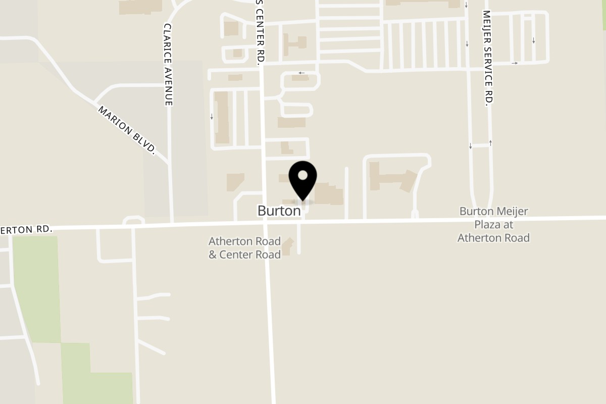 Map showing the location of Sabor on 4021 E Atherton Rd in Burton